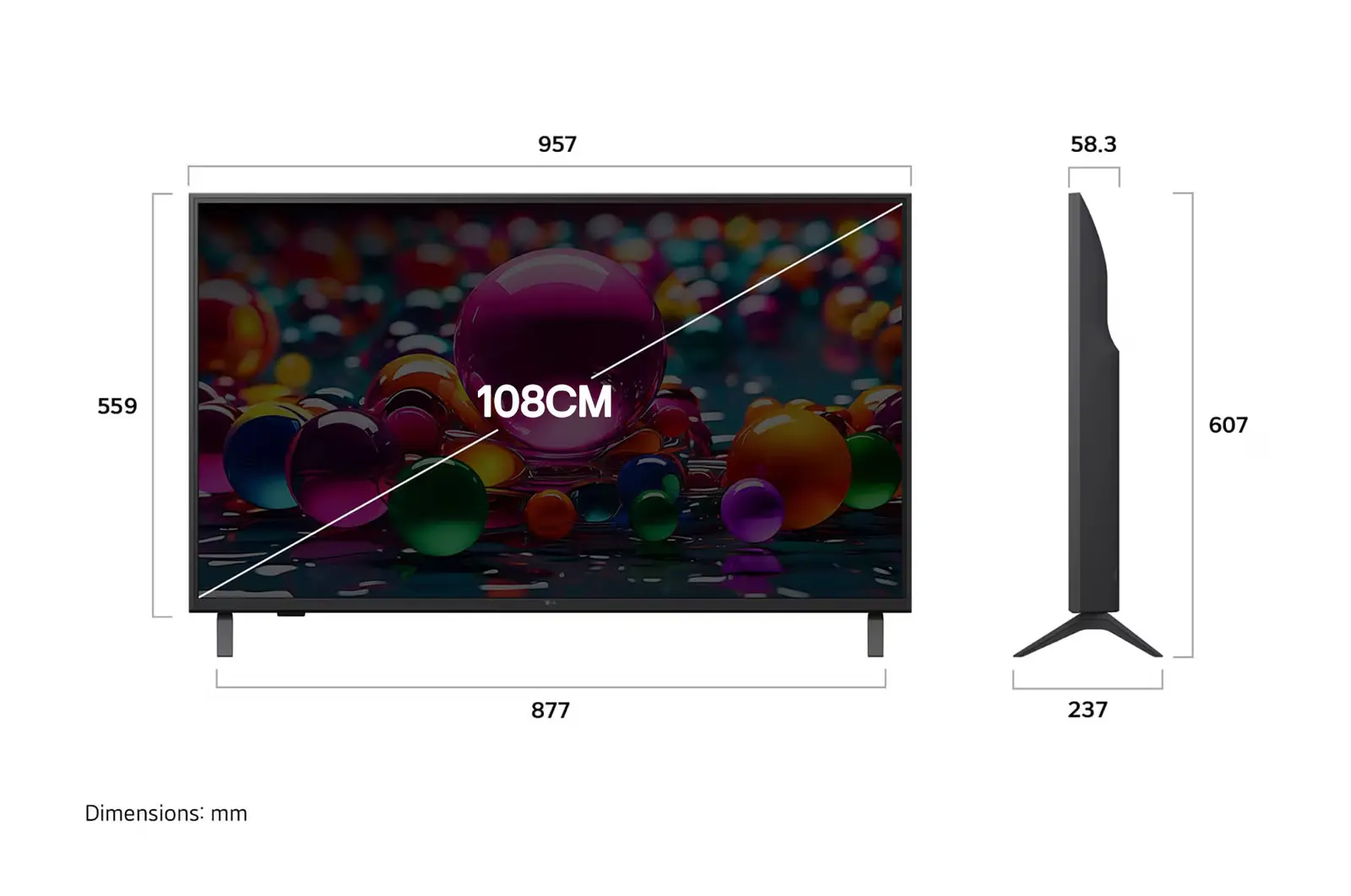 LG 43UA8350 43 Inch 4K UHD Smart TV (2025, α5 AI Processor Gen8